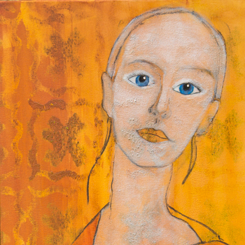 Licht der Lianenfrau - Weibliche Kraft leben - Malerei Ausdruck von  Emotion mit Licht, Farbe und Form. Acryl auf Leinwand, 40x120 cm. Titel: Klang & Energie, birgitneururer.com