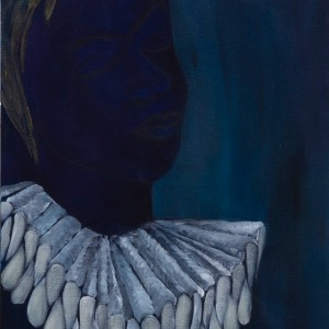 Das Licht der Lianenfrau - Weibliche Kraft leben - Malerei Ausdruck von  Emotion mit Licht, Farbe und Form. Acryl auf Leinwand, 40x120 cm. 
Titel: Mond - Kraft
von birgitneururer.com